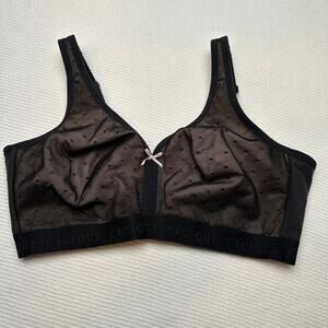 Cacique 40DD No Wire Full Coverage Bra Black Basic Lane Bryant